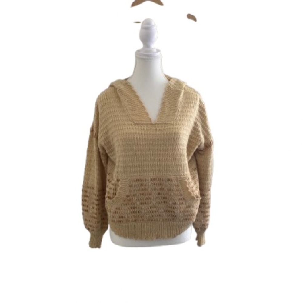 Democracy Beige V-Neck Sweater